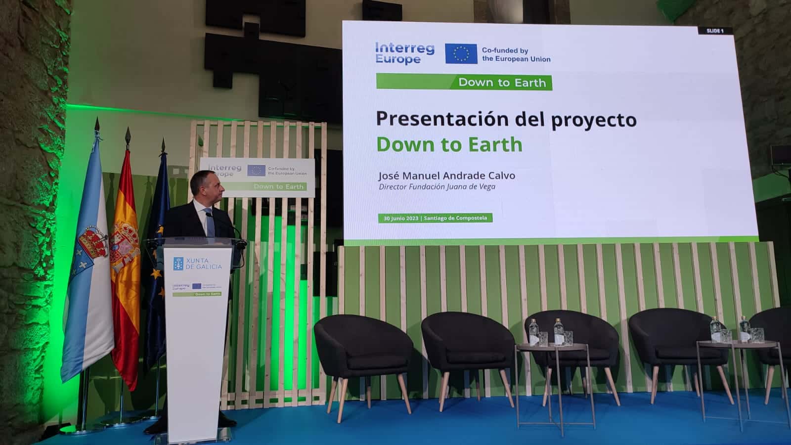 Conferencia inicial do proxecto DOWN-TO-EARTH en Santiago.