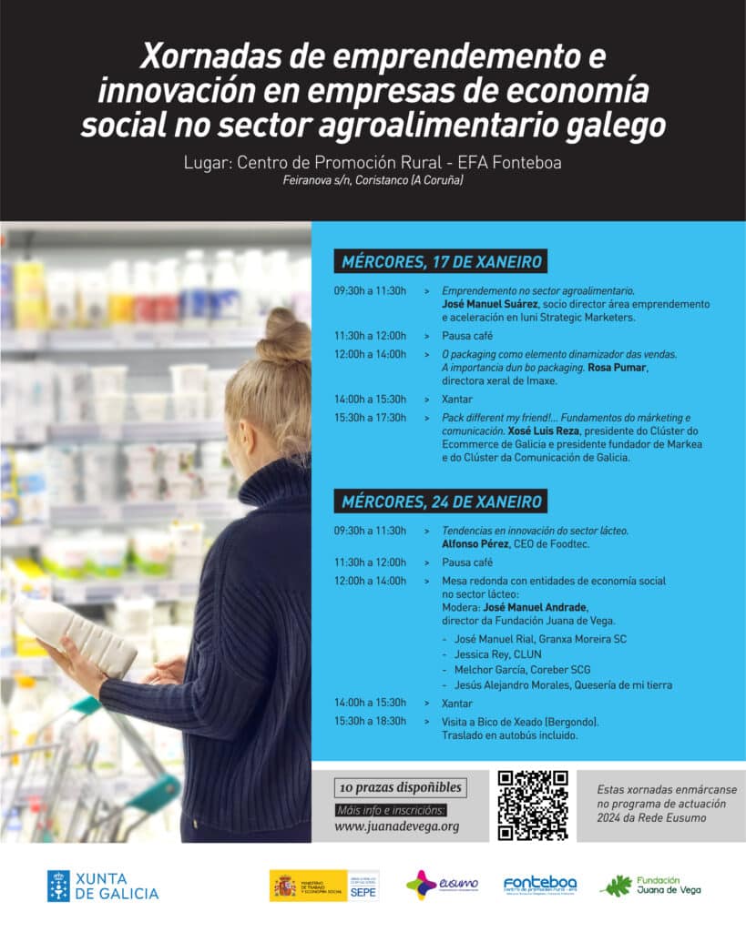 Xornadas de emprendemento e innovación en economía social no sector agroalimentario 2024 | EFA Fonteboa (17 e 24/01)