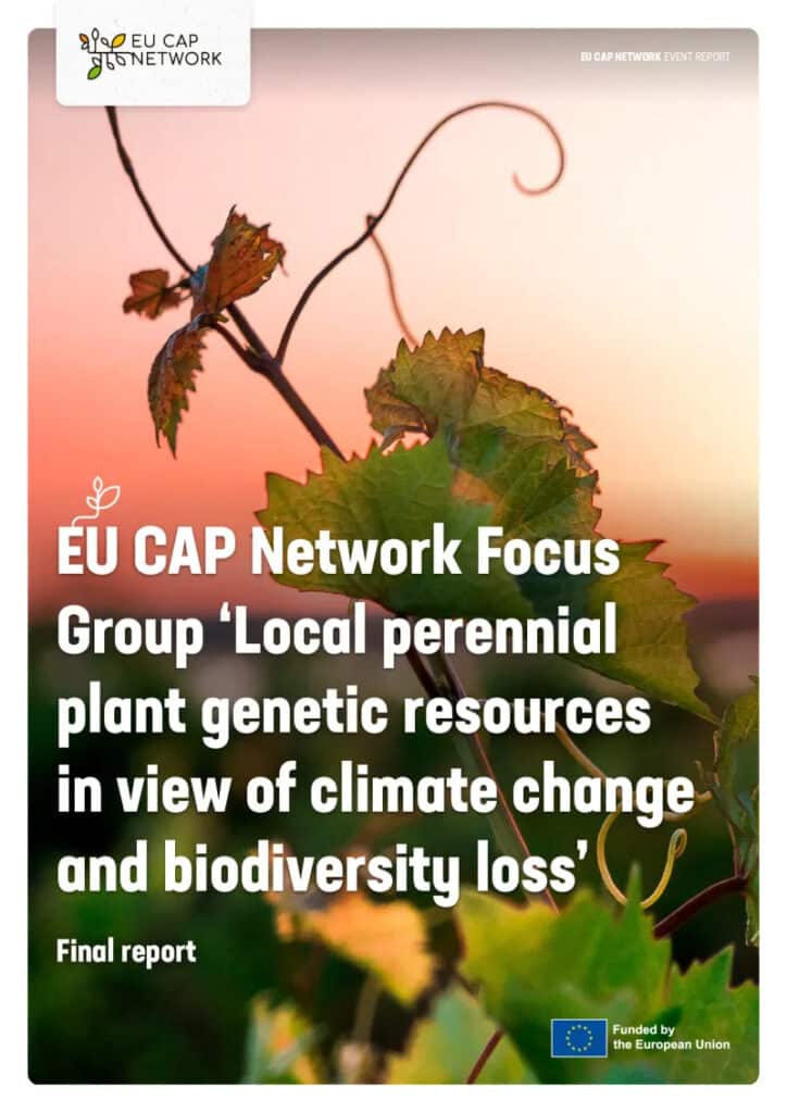 EU CAP Network Focus Group 'Local perennial plant genetic resources in view of climate change and biodiversity loss'